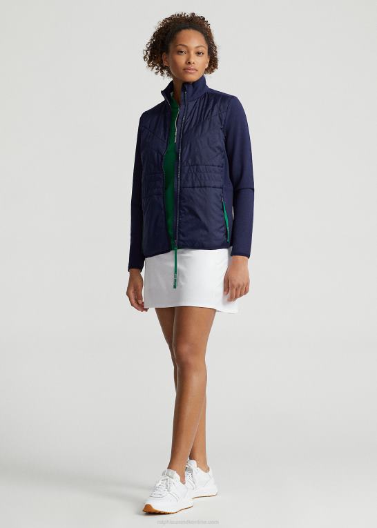 raffineret marine/cruisegrøn Kvinder Ralph Lauren hybrid jakke med fuld lynlås Z426B9408