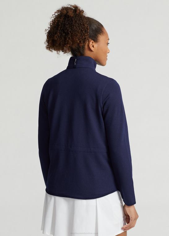 raffineret marine/cruisegrøn Kvinder Ralph Lauren hybrid jakke med fuld lynlås Z426B9408