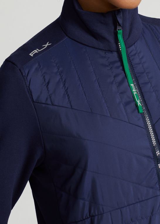 raffineret marine/cruisegrøn Kvinder Ralph Lauren hybrid jakke med fuld lynlås Z426B9408