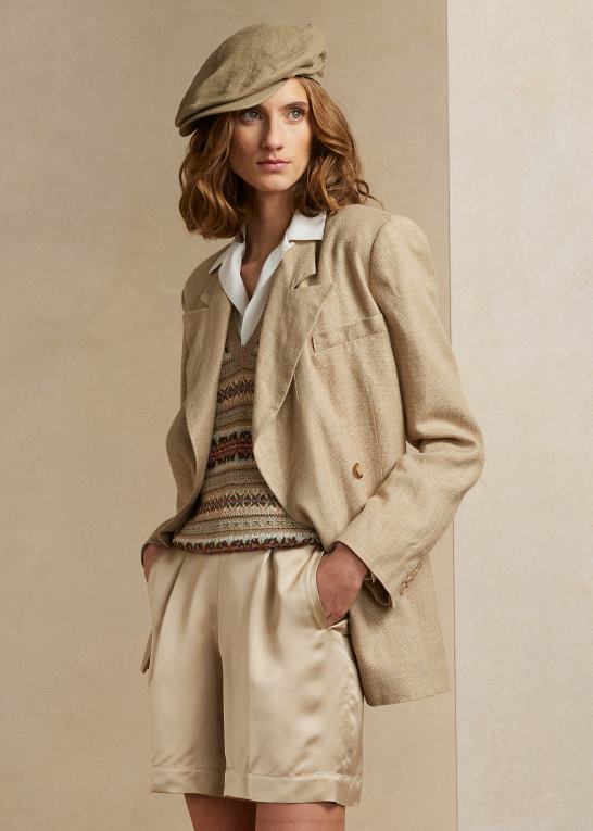 solbrun/salvie Kvinder Ralph Lauren antonine tweed jakke Z426B3539