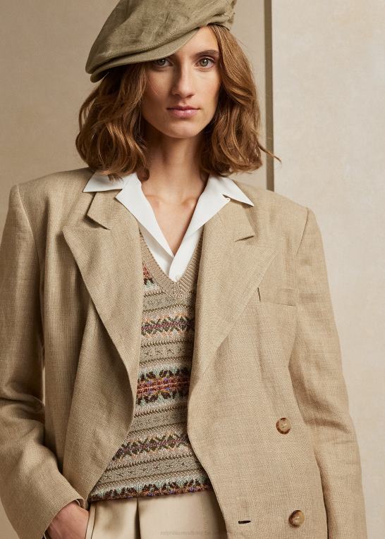 solbrun/salvie Kvinder Ralph Lauren antonine tweed jakke Z426B3539