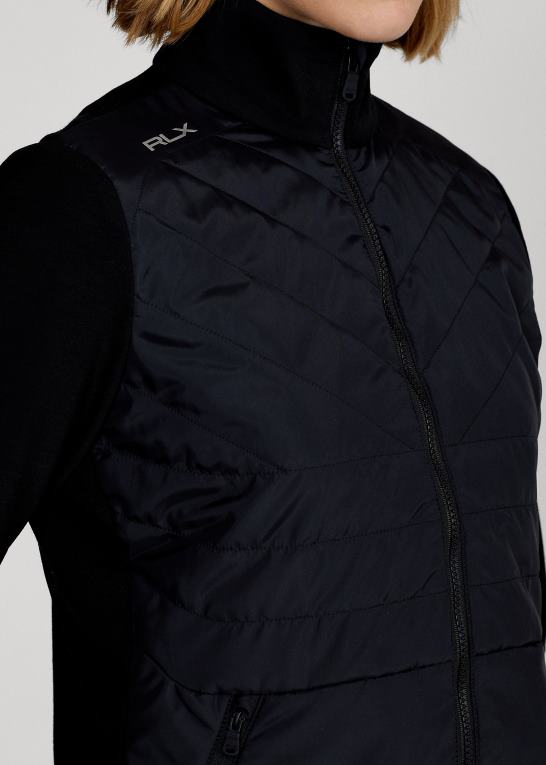 sort Kvinder Ralph Lauren hybrid jakke med fuld lynlås Z426B3754