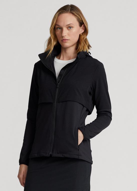 sort Kvinder Ralph Lauren hybrid jakke med hætte Z426B3742