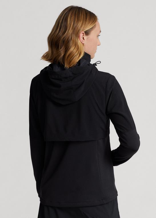 sort Kvinder Ralph Lauren hybrid jakke med hætte Z426B3742