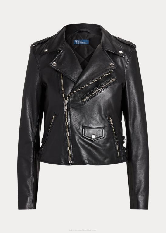 sort Kvinder Ralph Lauren motojakke i fåreskind Z426B2889