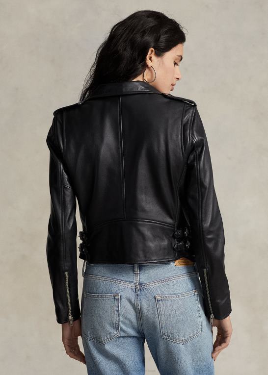 sort Kvinder Ralph Lauren motojakke i fåreskind Z426B2889