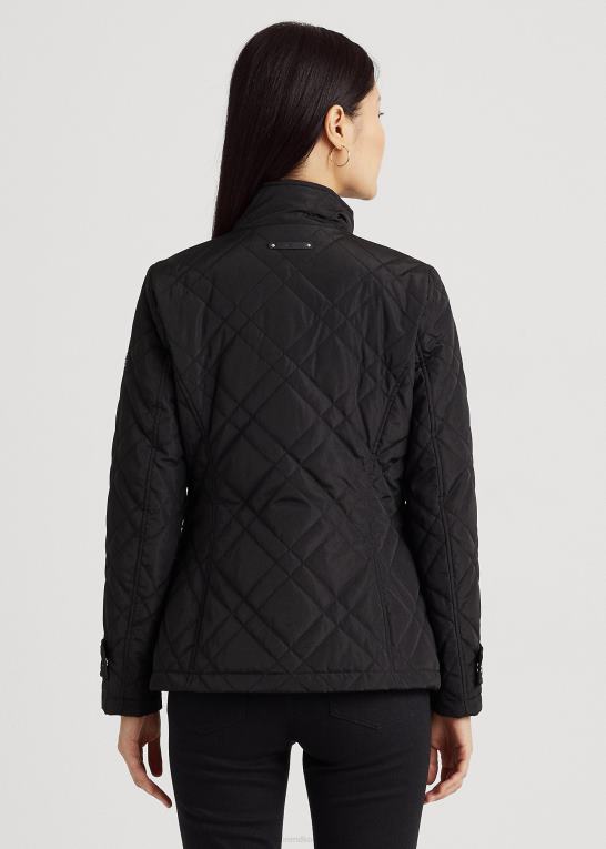 sort Kvinder Ralph Lauren quiltet mockneck jakke Z426B4459
