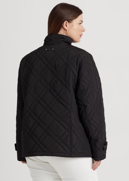 sort Kvinder Ralph Lauren quiltet mockneck jakke Z426B4706