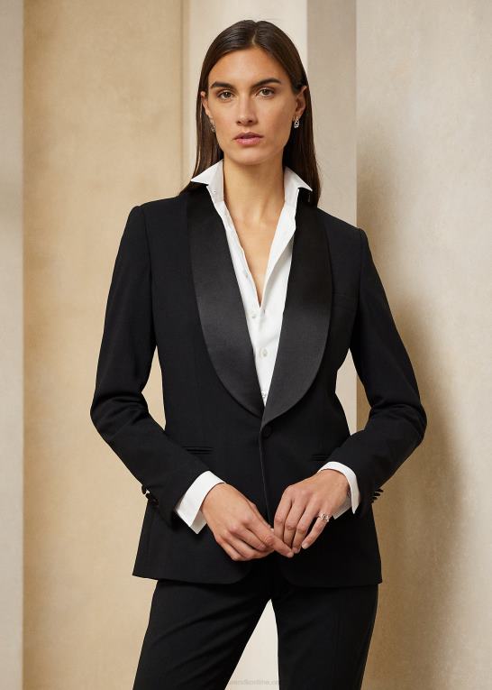sort Kvinder Ralph Lauren sawyer uld smoking jakke Z426B3439