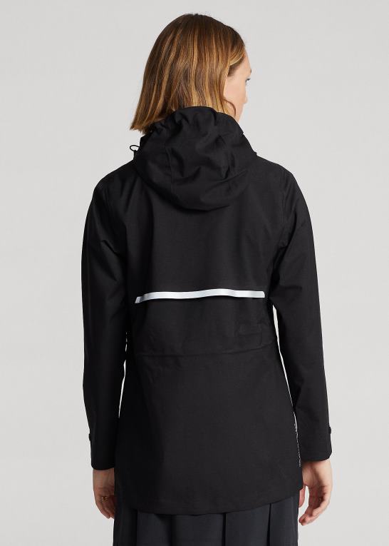 sort Kvinder Ralph Lauren vandafvisende stretch hættejakke Z426B3747
