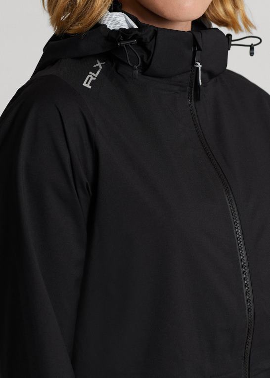 sort Kvinder Ralph Lauren vandafvisende stretch hættejakke Z426B3747