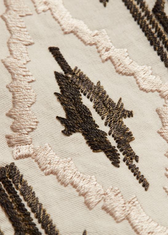 tonal creme Kvinder Ralph Lauren broderet slubvævet jakke Z426B3614