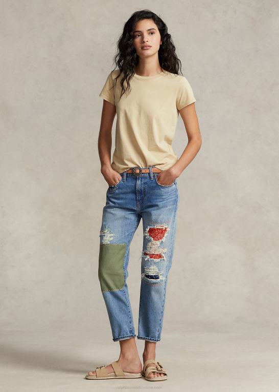 Kvinder Ralph Lauren den slanke tilspidsede patchwork-jean Z426B3217