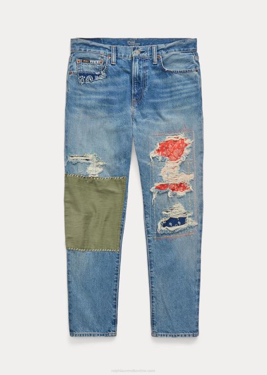 Kvinder Ralph Lauren den slanke tilspidsede patchwork-jean Z426B3217