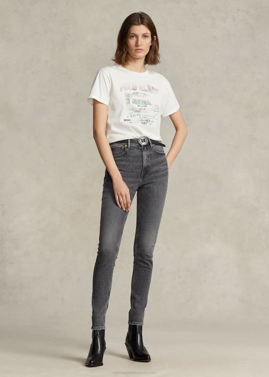 Lacie vask Kvinder Ralph Lauren skinny crop jean i høj bygning Z426B3230