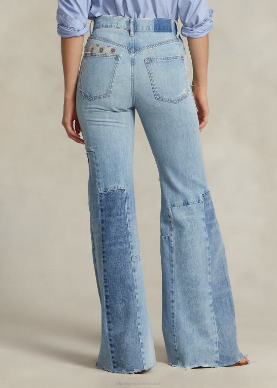del valle vask Kvinder Ralph Lauren patchwork flare jean i bomuld Z426B3090