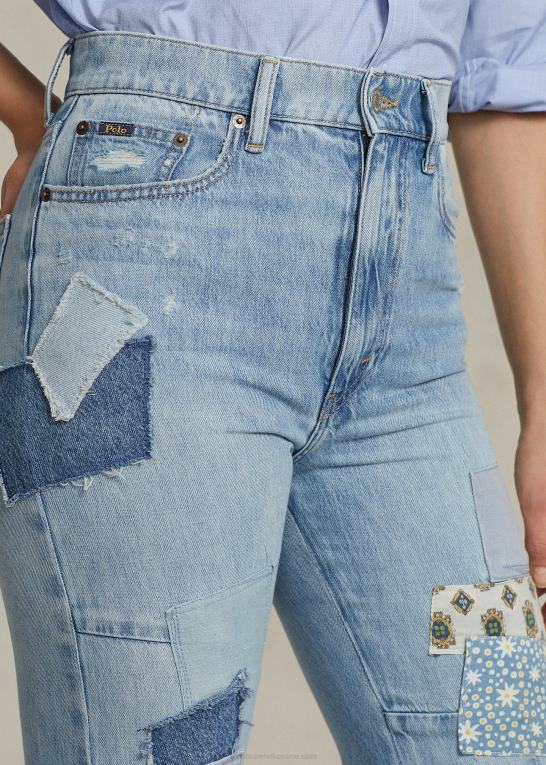 del valle vask Kvinder Ralph Lauren patchwork flare jean i bomuld Z426B3090