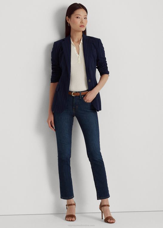 dyb kongelig Kvinder Ralph Lauren mellemhøj straight jean Z426B4487