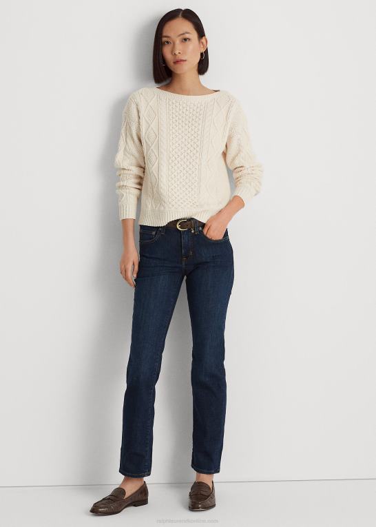 dyb royal vask Kvinder Ralph Lauren lav talje straight curvy jean Z426B4273