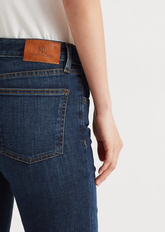 dyb royal vask Kvinder Ralph Lauren lav talje straight curvy jean Z426B4273