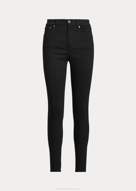 empire sort vask Kvinder Ralph Lauren skinny ankeljeans i høj talje Z426B4195