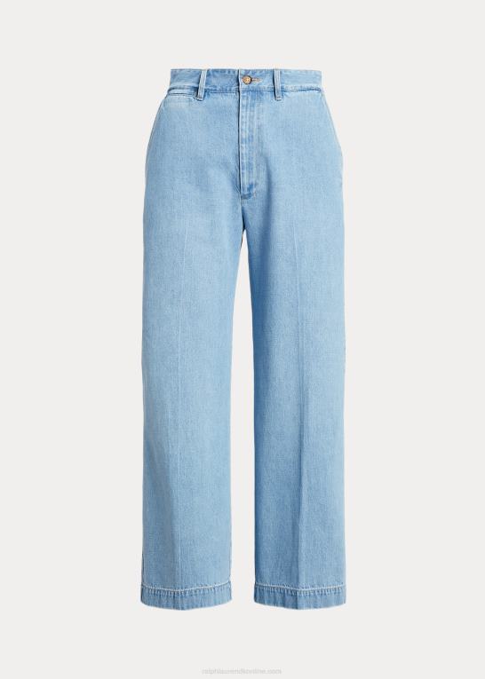 geffen vask Kvinder Ralph Lauren cropped jean med brede ben i høj talje Z426B2951