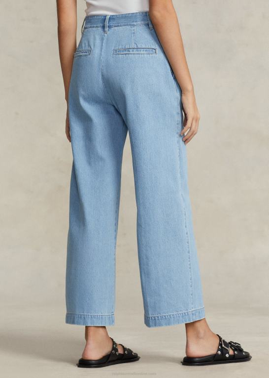 geffen vask Kvinder Ralph Lauren cropped jean med brede ben i høj talje Z426B2951