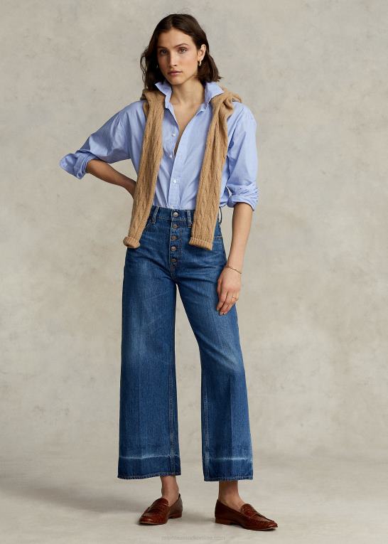 georgia vask Kvinder Ralph Lauren cropped jean med brede ben Z426B2887