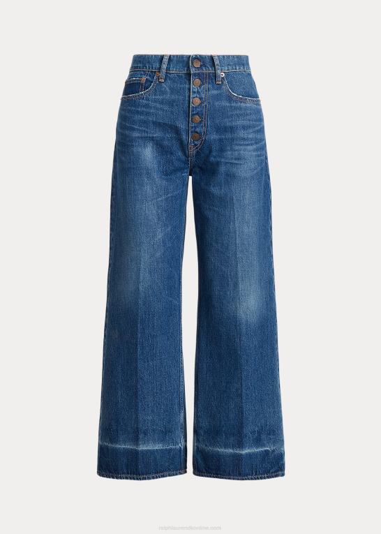georgia vask Kvinder Ralph Lauren cropped jean med brede ben Z426B2887