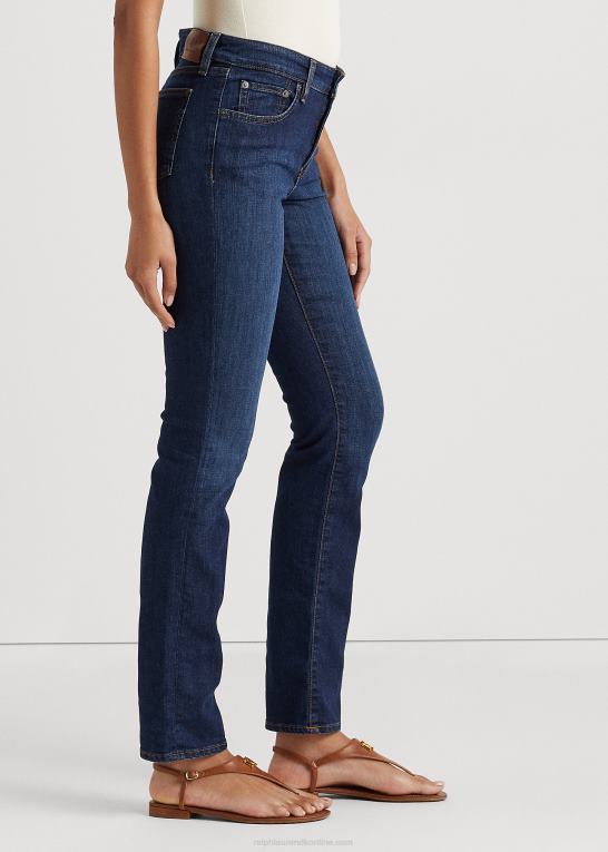 havblå vask Kvinder Ralph Lauren mellemhøj straight jean Z426B4258