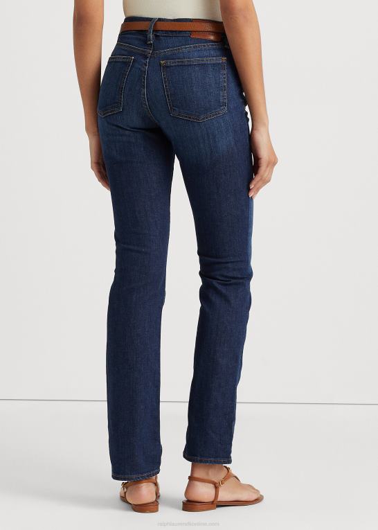havblå vask Kvinder Ralph Lauren mellemhøj straight jean Z426B4258