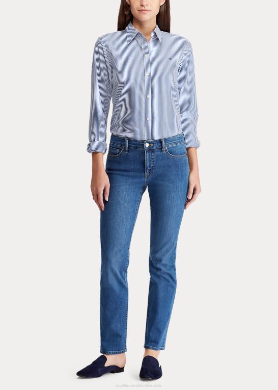 havblå vask Kvinder Ralph Lauren slankende moderne curvy jean Z426B4277
