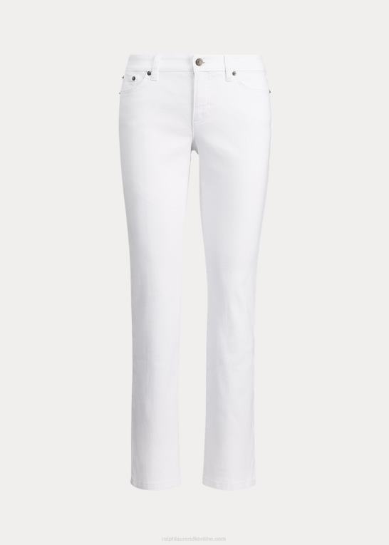 hvid Kvinder Ralph Lauren lav talje straight curvy jean Z426B4266