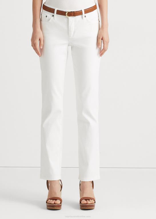 hvid Kvinder Ralph Lauren lav talje straight curvy jean Z426B4266