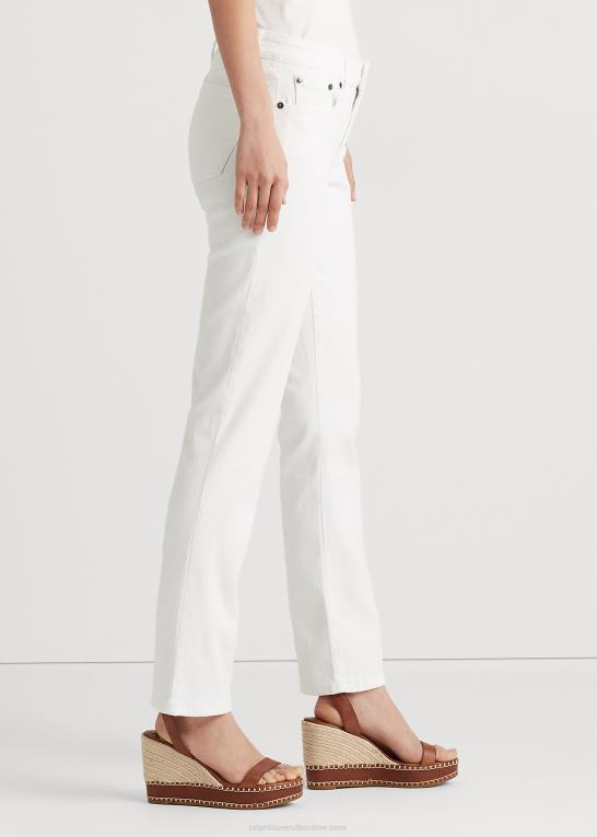 hvid Kvinder Ralph Lauren lav talje straight curvy jean Z426B4266