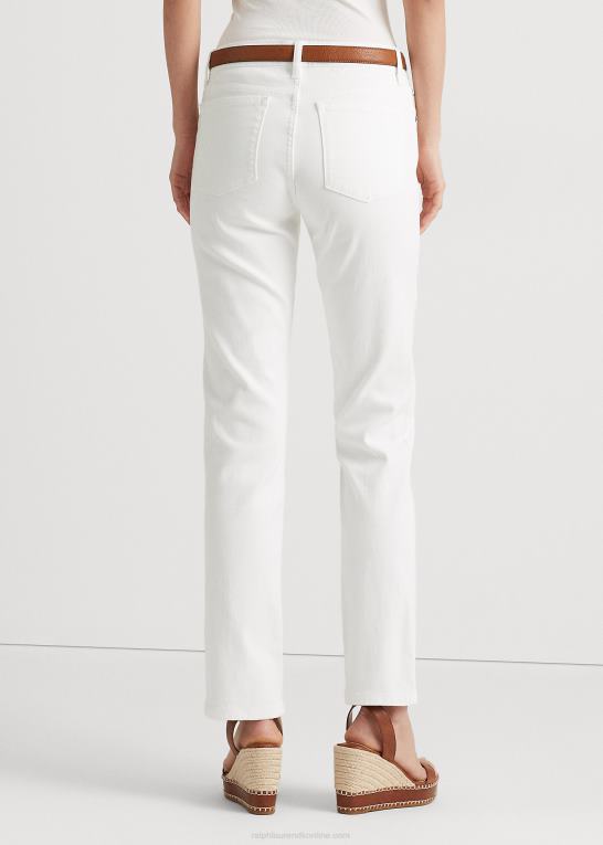 hvid Kvinder Ralph Lauren lav talje straight curvy jean Z426B4266