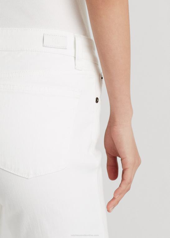 hvid Kvinder Ralph Lauren lav talje straight curvy jean Z426B4266
