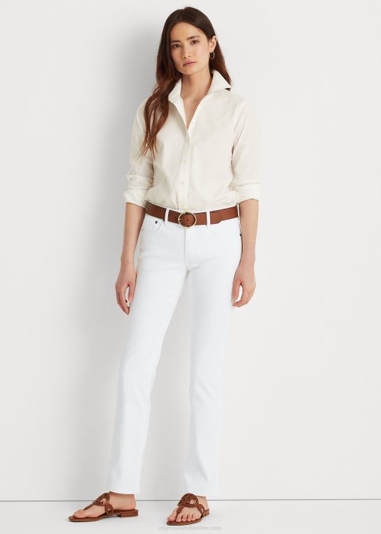 hvid Kvinder Ralph Lauren mellemhøj straight jean Z426B4488