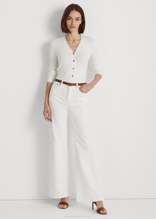hvid vask Kvinder Ralph Lauren højhus flare jean Z426B4472