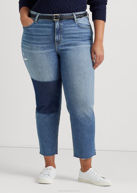 indigo valley vask Kvinder Ralph Lauren high-rise straight cropped jean Z426B4609