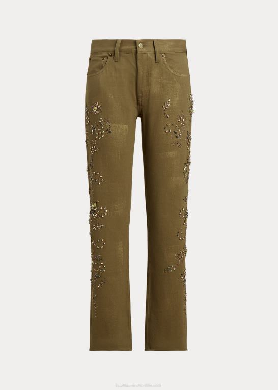 lav grøn chartres Kvinder Ralph Lauren udsmykket 750 straight ankel jean Z426B3594