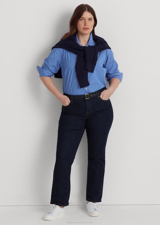 mørk skyl vask Kvinder Ralph Lauren mellemhøj straight jean Z426B9595