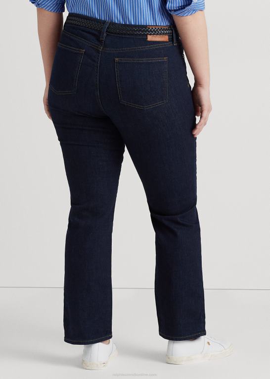 mørk skyl vask Kvinder Ralph Lauren mellemhøj straight jean Z426B9595