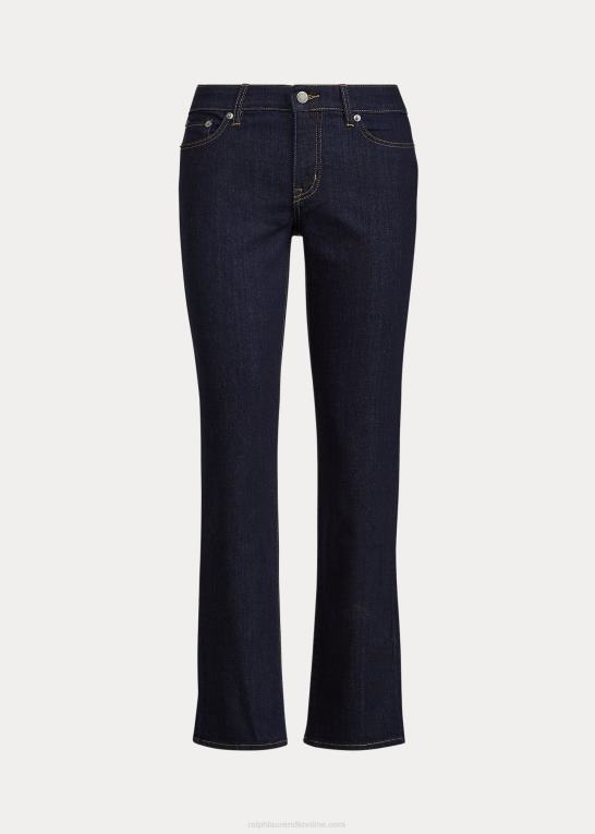 mørk skylning Kvinder Ralph Lauren lav talje straight curvy jean Z426B4276
