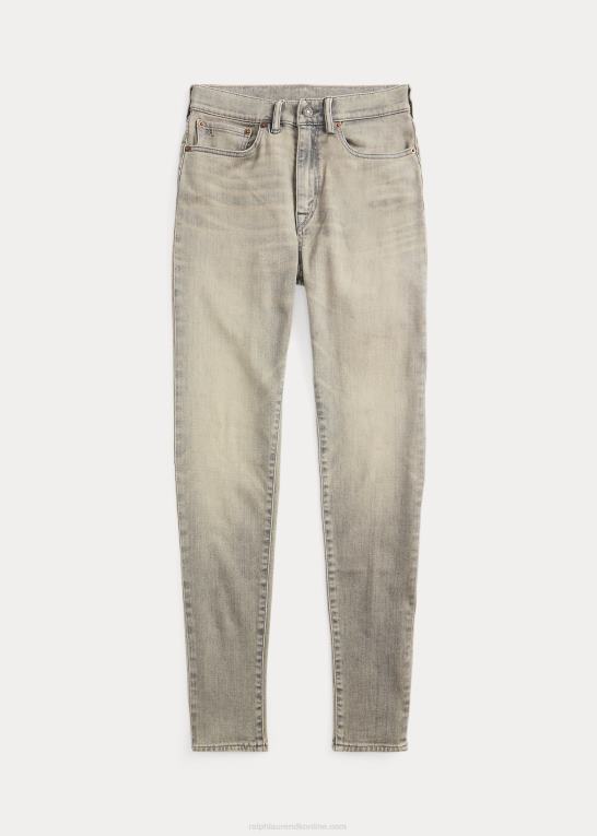 nødlidende grå vask Kvinder Ralph Lauren stretch høj skinny nødlidende grå jean Z426B3670