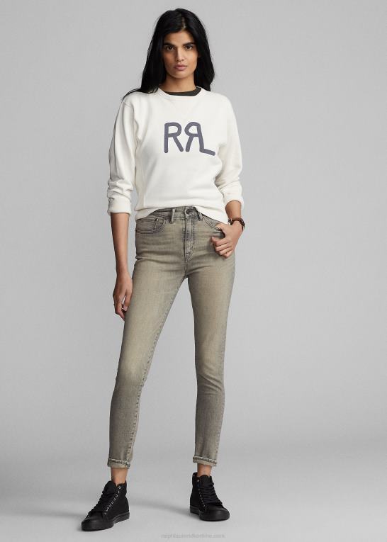 nødlidende grå vask Kvinder Ralph Lauren stretch høj skinny nødlidende grå jean Z426B3670