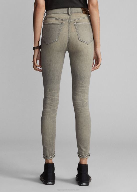 nødlidende grå vask Kvinder Ralph Lauren stretch høj skinny nødlidende grå jean Z426B3670