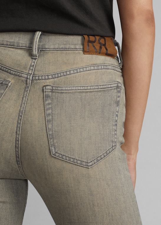 nødlidende grå vask Kvinder Ralph Lauren stretch høj skinny nødlidende grå jean Z426B3670