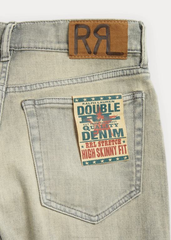 nødlidende grå vask Kvinder Ralph Lauren stretch høj skinny nødlidende grå jean Z426B3670
