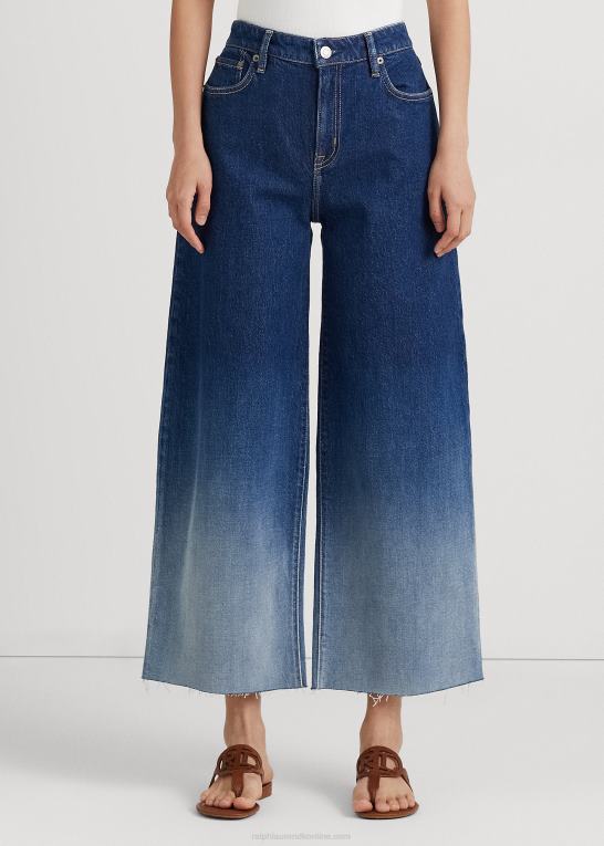 ombre canyon vask Kvinder Ralph Lauren ombre cropped jean med brede ben i høj talje Z426B3837